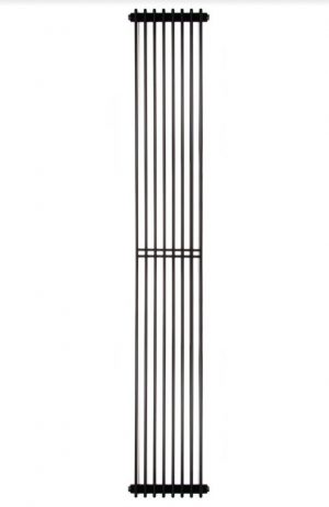 Вертикальний радіатор Betatherm Metrum2 H-1800 мм, L-255 мм Чорний
