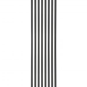 Вертикальний радіатор Zehnder Charleston 2180*368  Чорний 8 секцій